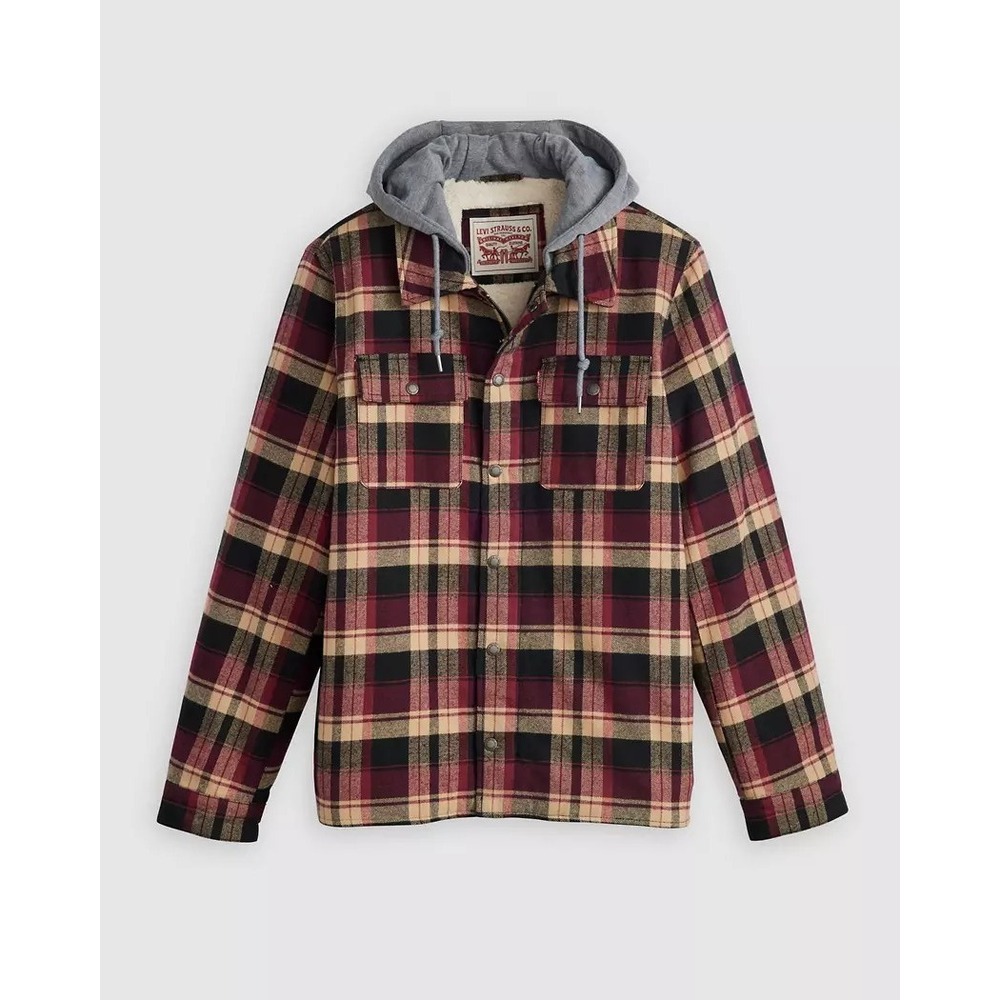 Levi's Flannel Jacket Men's Large Sherpa Lined Fleece Shacket‎ NWT